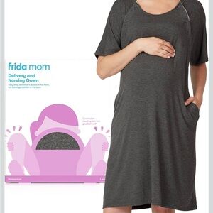 Frida Mom Charcoal Nursing Gown